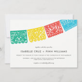 Modern Papel Picado | Uitnodiging tot weddenschapp (Voorkant)