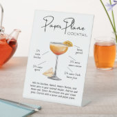 Modern Paper Plane Cocktail Reclamebord Met Voetstuk (Insitu)