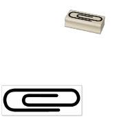 Modern Paperclip Silhouet Rubberstempel (Gestempeld)