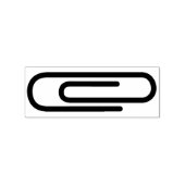 Modern Paperclip Silhouet Rubberstempel (Afrduk)