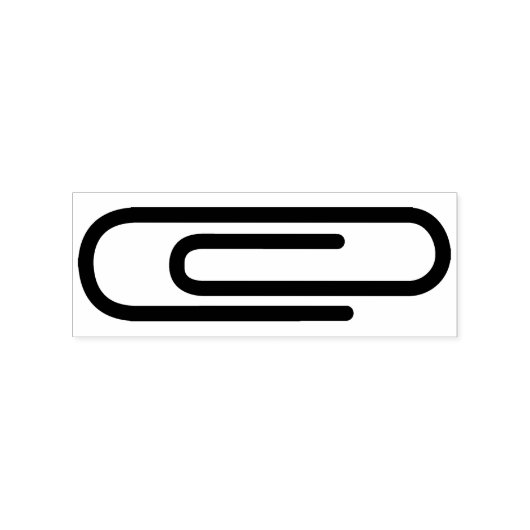 Modern Paperclip Silhouet Rubberstempel (Afrduk)