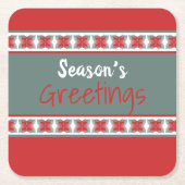 Modern papier Onderzetter voor de Feestdagen (Voorkant)