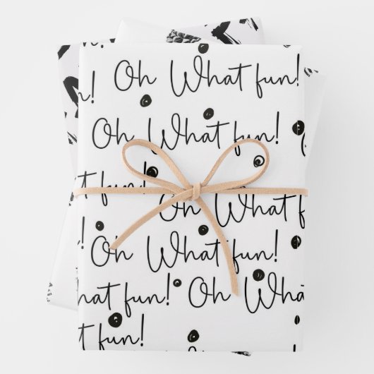 Modern papier voor zwarte en witte kerst inpakpapier vel (In situ)