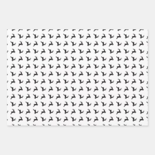 Modern papier voor zwarte en witte kerst inpakpapier vel (Voorkant 3)