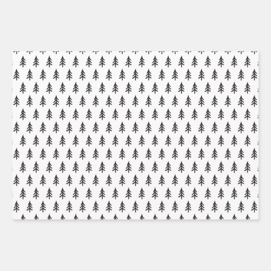 Modern papier voor zwarte en witte kerst inpakpapier vel (Voorkant 2)