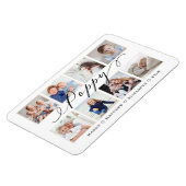 Modern Papierscript | Foto-collage voor kleinkinde Magneet (Linkerzijde)