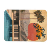 Modern paradijs uit het midden van de eeuw: Palm S Magneet (Horizontaal)