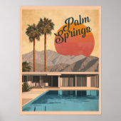 Modern paradijs uit het midden van de eeuw: Palm S Poster (Voorkant)
