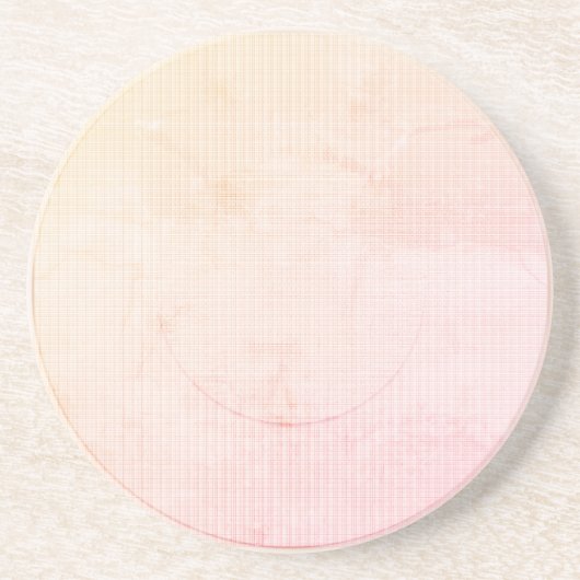 Modern Paradise Peach Pastel Sandstone Onderzetter (Voorkant)