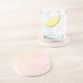 Modern Paradise Peach Pastel Sandstone Onderzetter (Zijkant)