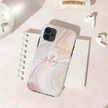 Modern Parelzwijn Aangepast monogram Case-Mate iPhone Case<br><div class="desc">Voeg een stijlvolle look toe aan uw telefoon met ons moderne en stijlvolle lichte parelvormende design met een eenvoudige persoonlijke naam en een eenvoudig monogram. Origineel kunstwerk van Muthology Papery.</div>