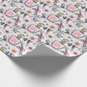 Modern  parfum floral design cadeaupapier (Hoek)