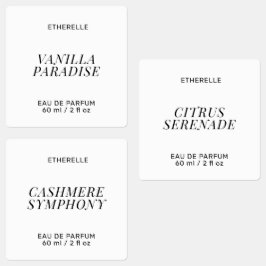 Modern parfumlabel elegant product sticker