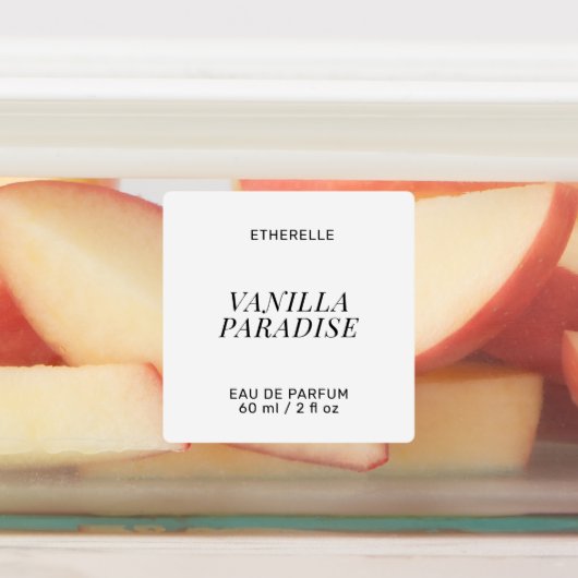 Modern parfumlabel elegant product sticker (Aangebracht)
