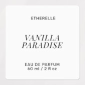 Modern parfumlabel elegant product sticker (Design 1)