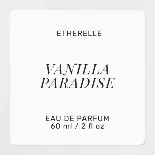 Modern parfumlabel elegant product sticker (Design 1)
