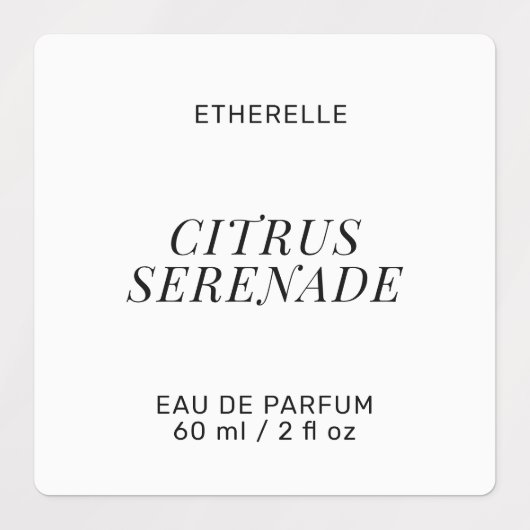 Modern parfumlabel elegant product sticker (Design 2)