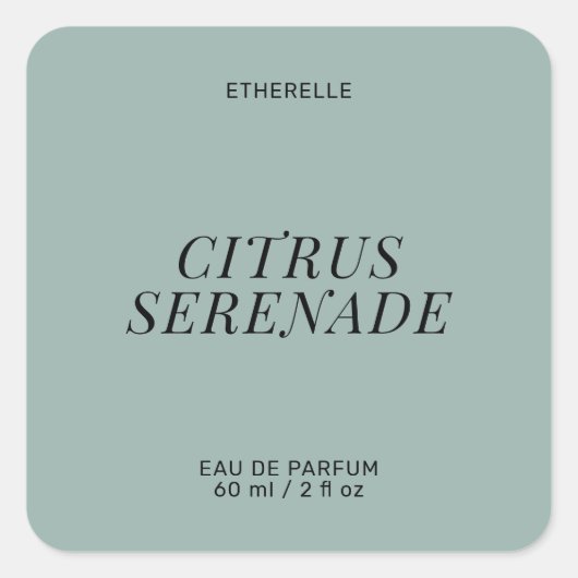 Modern parfumlabel elegant product sticker (Voorkant)
