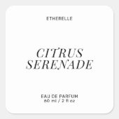 Modern parfumlabel elegant product sticker (Voorkant)