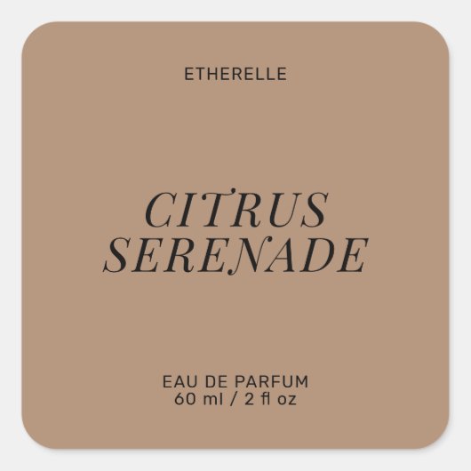Modern parfumlabel elegant product sticker (Voorkant)