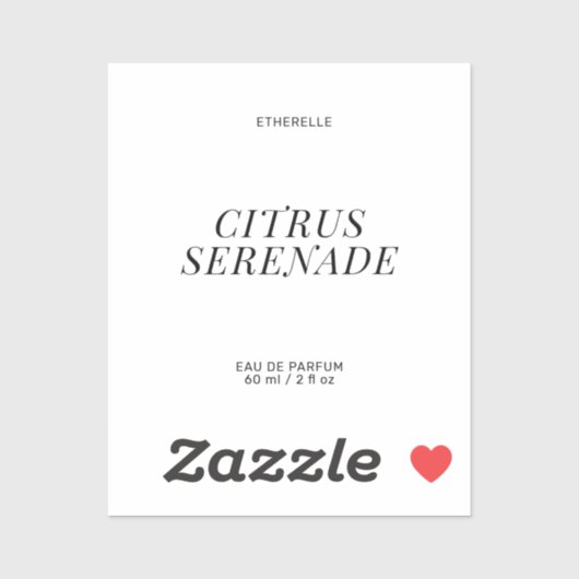 Modern parfumlabel elegant product sticker (Vel)