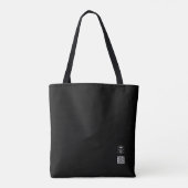 Modern Parijs, Frankrijk Design Chic Zwart Tote Bag (Achterkant)