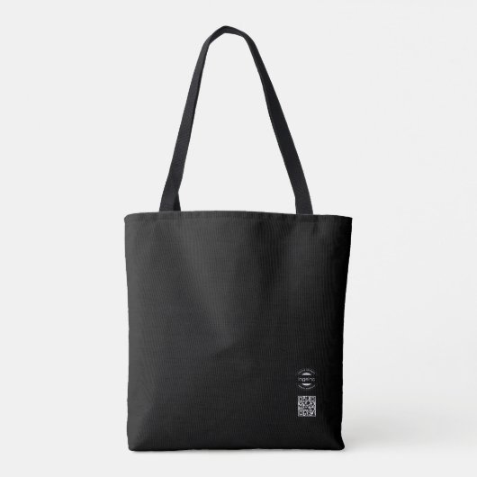 Modern Parijs, Frankrijk Design Chic Zwart Tote Bag (Achterkant)