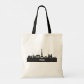 Modern Parijs, Frankrijk Stad | gestileerde skylin Tote Bag (Achterkant)