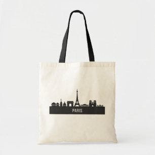 Modern Parijs, Frankrijk Stad gestileerde skylin Tote Bag