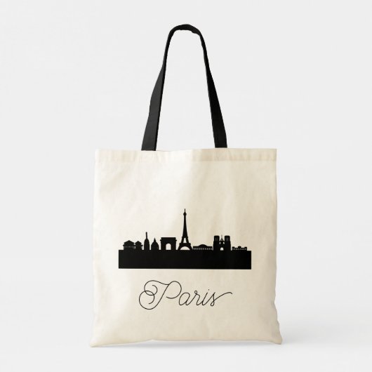 Modern Parijs, Frankrijk Stad | gestileerde skylin Tote Bag (Achterkant)