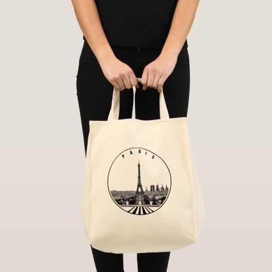 Modern Parijs, Frankrijk Stad | Skyline-Canvas tas (Voorkant (product))
