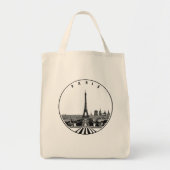 Modern Parijs, Frankrijk Stad | Skyline-Canvas tas (Voorkant)