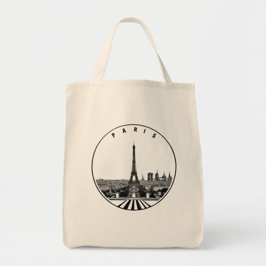Modern Parijs, Frankrijk Stad | Skyline-Canvas tas (Voorkant)