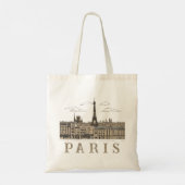 Modern Parijs, Frankrijk Stad Tote Bag (Achterkant)