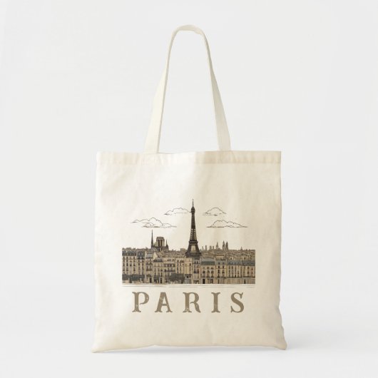 Modern Parijs, Frankrijk Stad Tote Bag (Voorkant)