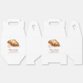 Modern Parijse Bakkerij Pastry Croissant Baby show Bedankdoosjes (Ongevouwen)