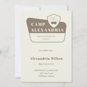 Modern Park Camping Bachelorette Party Kaart