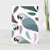 Modern Parrots Tropical Pattern  Kaart (Voorkant)