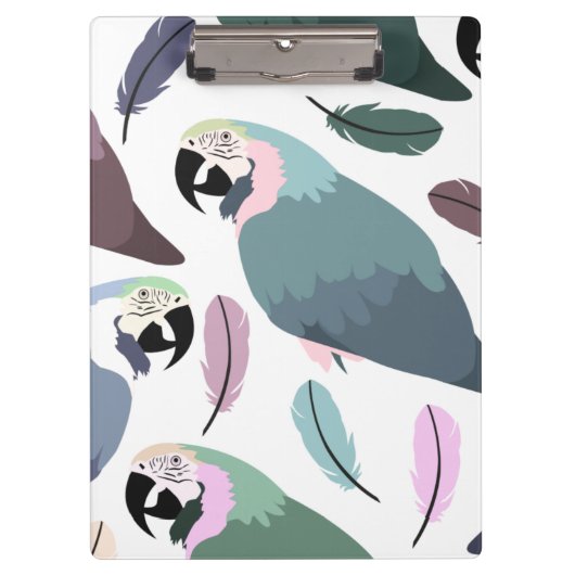 Modern Parrots Tropical Pattern  Klembord (Voorkant)
