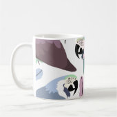 Modern Parrots Tropical Pattern  Koffiemok (Links)