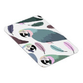 Modern Parrots Tropical Pattern  Magneet (Rechterzijde)
