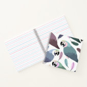 Modern Parrots Tropical Pattern  Notitieboek (Binnen)