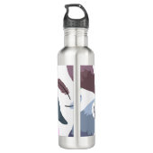 Modern Parrots Tropical Pattern Waterfles (Achterkant)