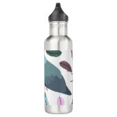 Modern Parrots Tropical Pattern Waterfles (Rechts)