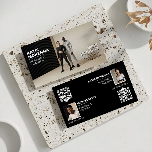 Modern Partners Photo Fitness Trainer QR Code Visitekaartje