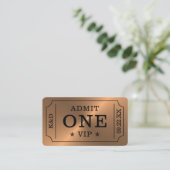 Modern Party Admission Ticket - Roos Gold Informatiekaartje (Staand voorkant)