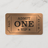 Modern Party Admission Ticket - Roos Gold Informatiekaartje (Achterkant)