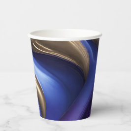 Modern Party Supplies-Blauw Paarse en Goud Papieren Bekers