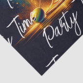 Modern Party Time Neon gepersonaliseerd Tissuepapier (Detail)