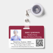 Modern Pas Student Verpleegkundige Badge (Voorzijde met uittrekbare clip)